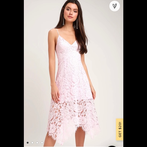 MOVING SALE Lulus light pink lace dress - Picture 1 of 7
